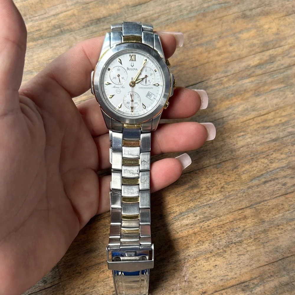 Bulova Men's Two-Tone Silver and Gold Watch